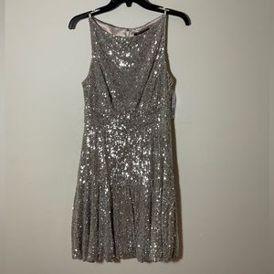 Gianni Bini Silver Sequence Dress